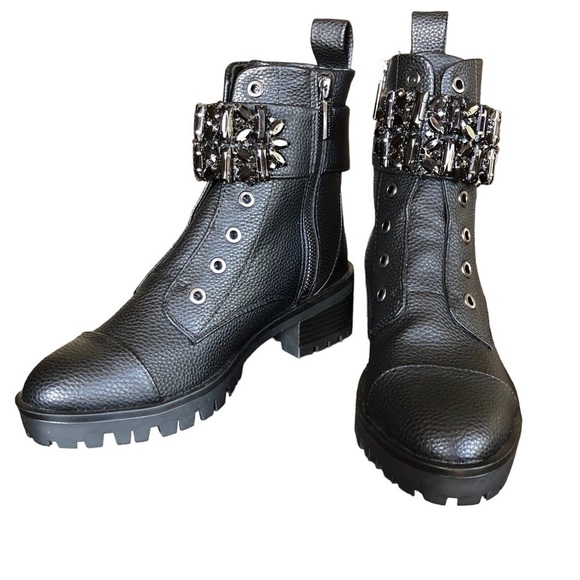 Karl Lagerfeld Payson Womens Black Beaded Ankle Boot Size 5.5 - Picture 12 of 13